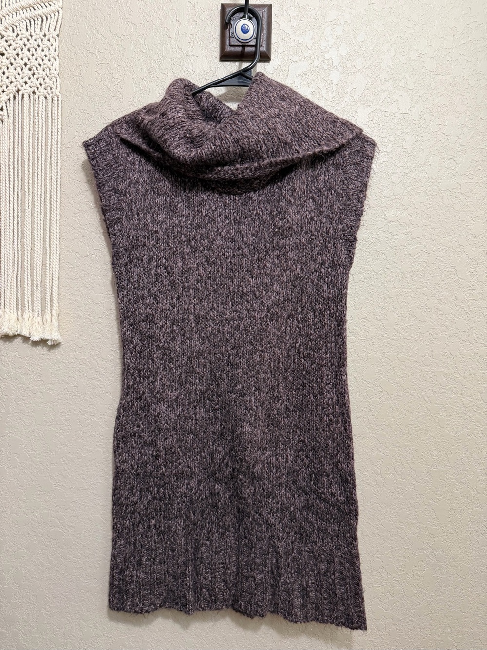 Nine West women sz S  Sleeveless Cowl Neck tunic Sweater - Mauve purple ish